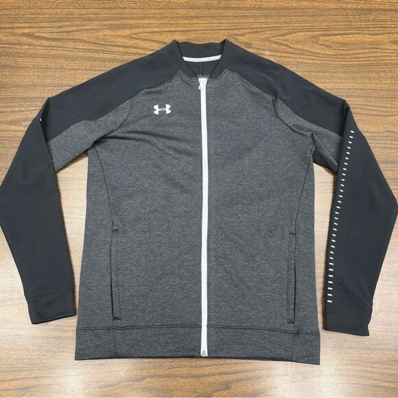 Under Armour Other - Under Armour Men's Black and Dark Gray Lightweight Track Jacket Size Small